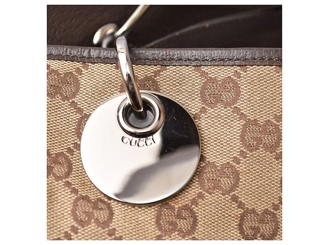 Borsa Tote Gucci GG Canvas Marrone Beige - vista 5