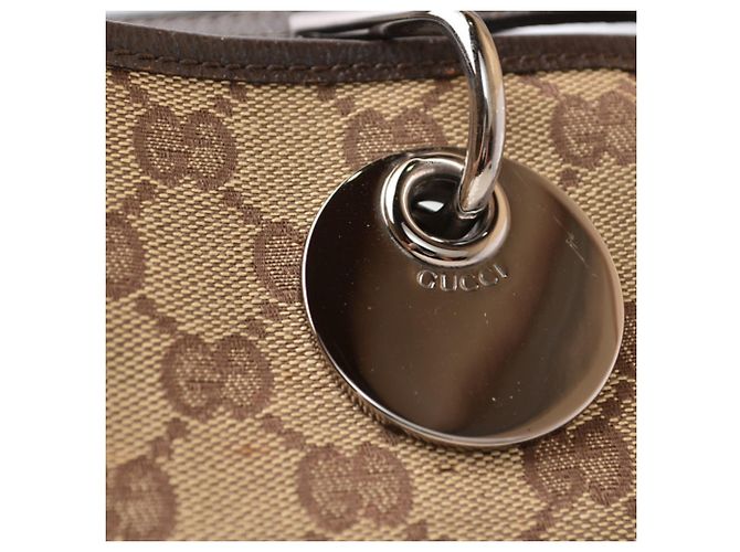 Borsa Tote Gucci GG Canvas Marrone Beige - vista 6
