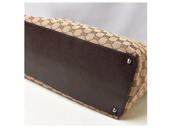 Borsa Tote Gucci GG Canvas Marrone Beige - vista 8