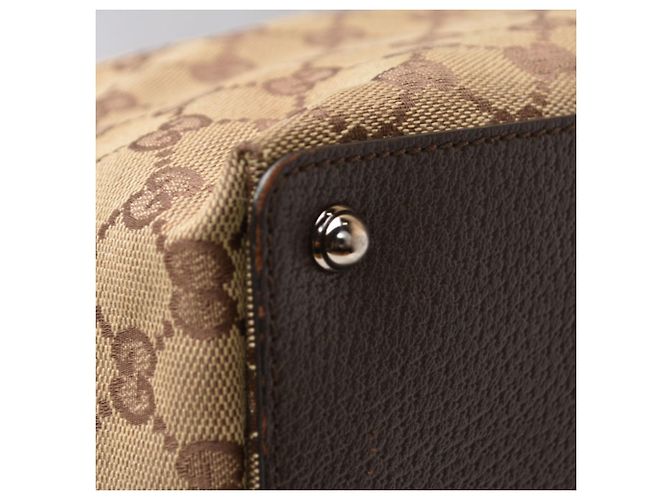 Borsa Tote Gucci GG Canvas Marrone Beige - vista 9