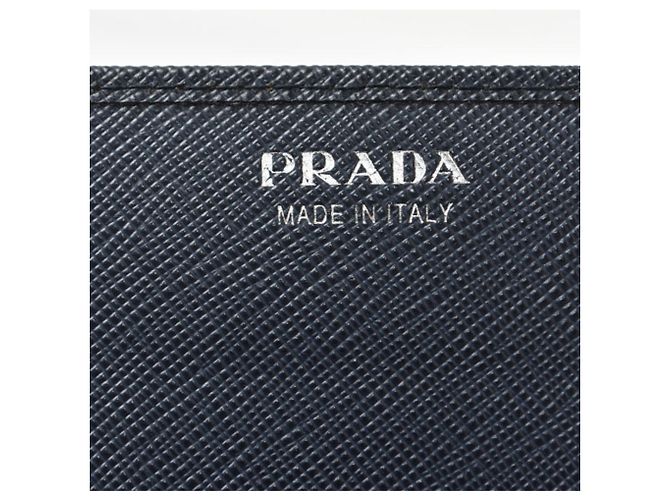 Monedero Prada Saffiano Triangle en Navy Azul marino - vista 8