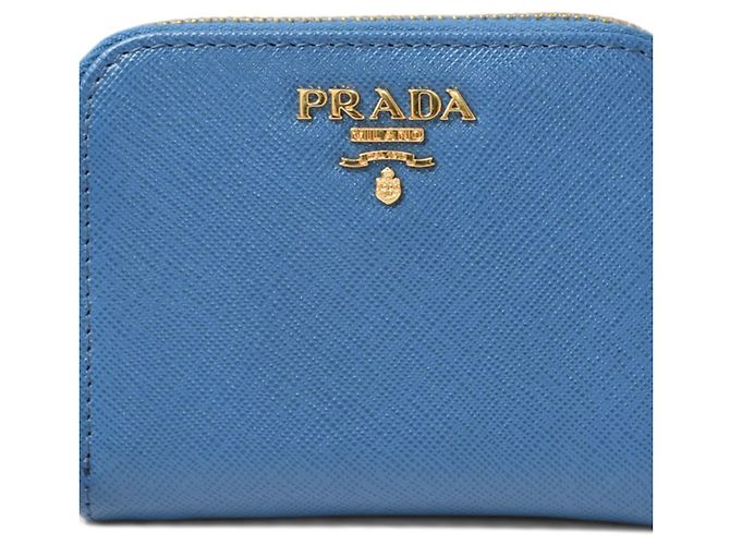 Monedero Prada Saffiano en azul Cobalto - vista 2