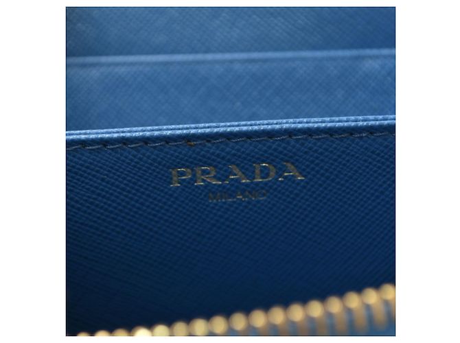 Monedero Prada Saffiano en azul Cobalto - vista 6