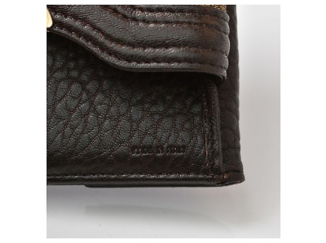Zucca Cartera bi-fold Fendi de cuero marrón Castaño - vista 11