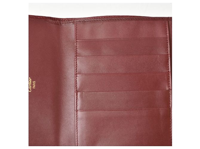 Cartier Tri-fold Wallet in Bordeaux Dark red - view 10