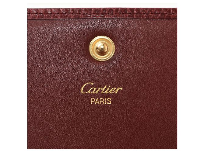 Cartier Tri-fold Wallet in Bordeaux Dark red - view 7