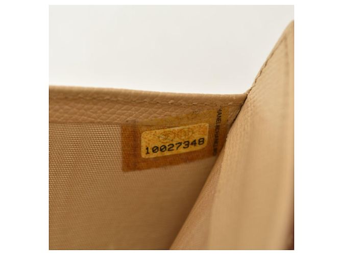 Cartera larga bi-fold Chanel Coco Button Beige - vista 14