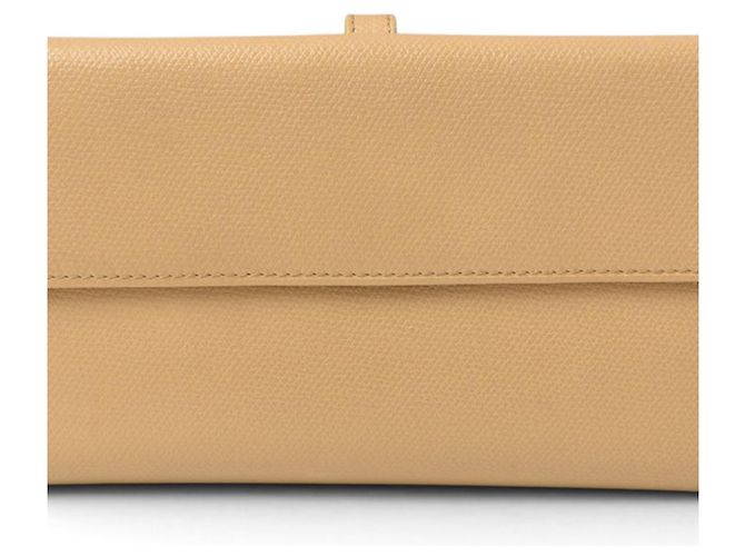 Cartera larga bi-fold Chanel Coco Button Beige - vista 3