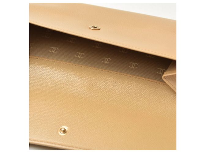 Cartera larga bi-fold Chanel Coco Button Beige - vista 4