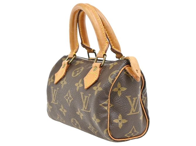 Louis Vuitton Speedy Mini HL Monogram Canvas mini Marrone - vista 3