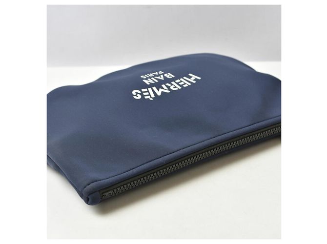 Hermès Pouch Hermes Neoban MM in Nylon Blu navy - vista 4