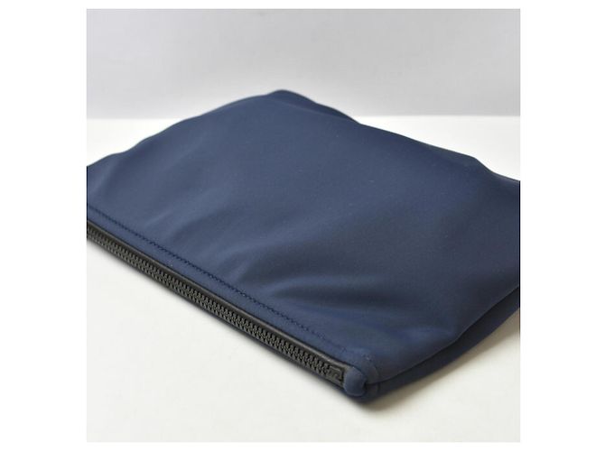 Hermès Pouch Hermes Neoban MM in Nylon Blu navy - vista 5