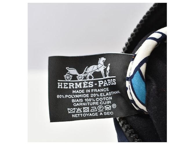 Hermès Pouch Hermes Neoban MM in Nylon Blu navy - vista 8