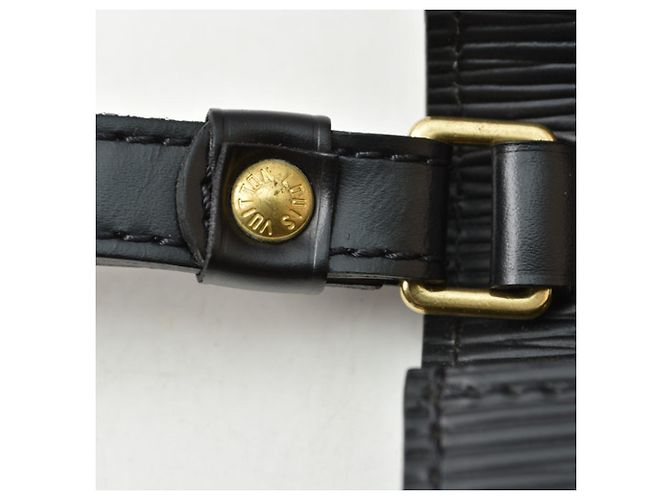 Louis Vuitton Epi Pochette Sellier Dragonne Nero Grigio - vista 12