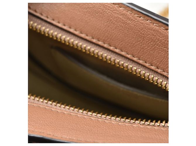 Borsa a mano Chloé in pelle beige rosa - vista 8