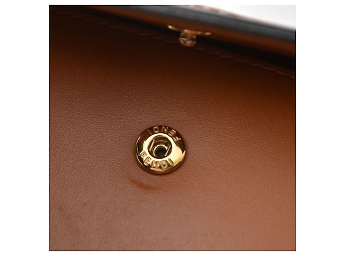 Fendi Brown Leather Tri-Fold Wallet - view 10