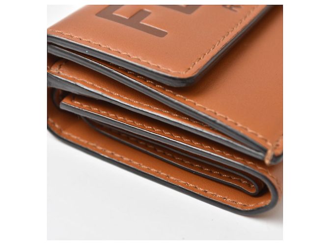 Fendi Brown Leather Tri-Fold Wallet - view 6