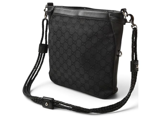 Borsa a tracolla Gucci in tela GG nera Nero - vista 2