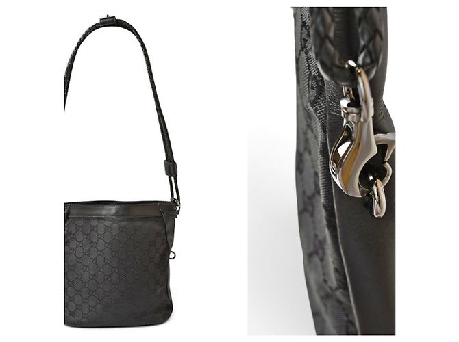 Borsa a tracolla Gucci in tela GG nera Nero - vista 5