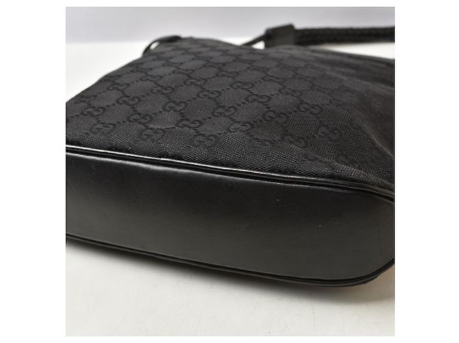 Borsa a tracolla Gucci in tela GG nera Nero - vista 7
