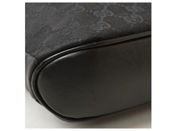 Borsa a tracolla Gucci in tela GG nera Nero - vista 8