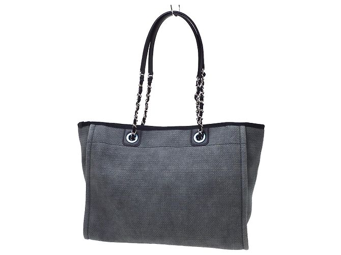Chanel Deauville Canvas Medium Braun - Ansicht 2