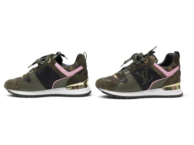 SNEAKERS LOUIS VUITTON RUN AWAY MONOGRAM LOGO LV P36 KAKI NUOVE Cachi - vista 2