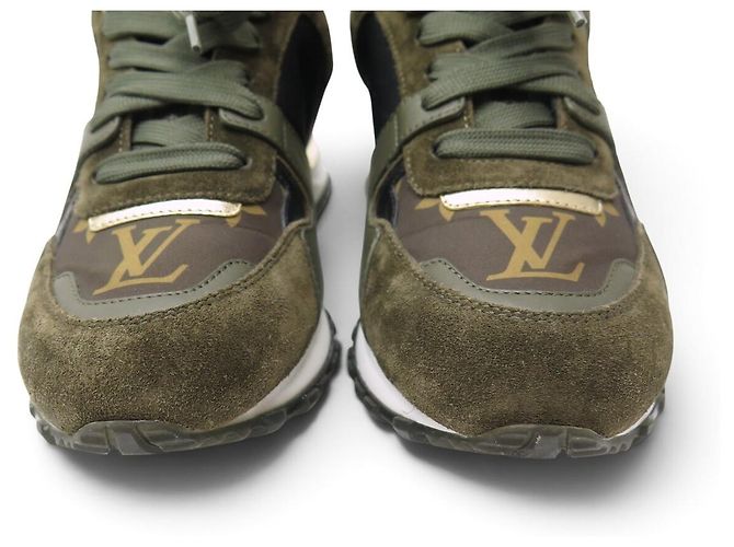 SNEAKERS LOUIS VUITTON RUN AWAY MONOGRAM LOGO LV P36 KAKI NUOVE Cachi - vista 4