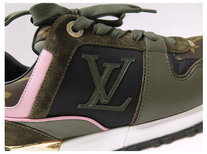 SNEAKERS LOUIS VUITTON RUN AWAY MONOGRAM LOGO LV P36 KAKI NUOVE Cachi - vista 8