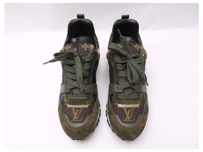 SNEAKERS LOUIS VUITTON RUN AWAY MONOGRAM LOGO LV P36 KAKI NUOVE Cachi - vista 9