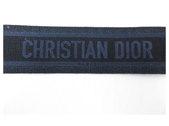 NEW CHRISTIAN DIOR NAVY BLUE CANVAS SHOULDER STRAP - view 5