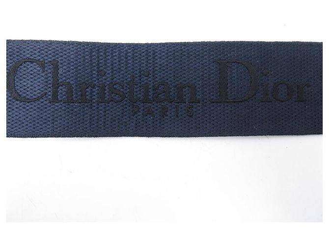 NEW CHRISTIAN DIOR NAVY BLUE CANVAS SHOULDER STRAP - view 6