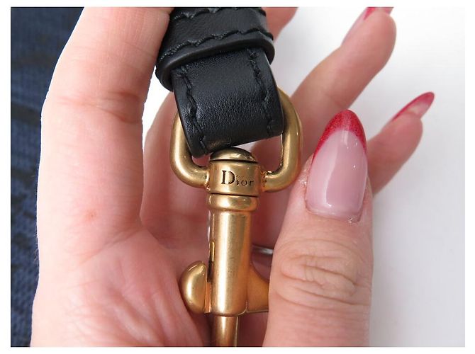 NEW CHRISTIAN DIOR NAVY BLUE CANVAS SHOULDER STRAP - view 7