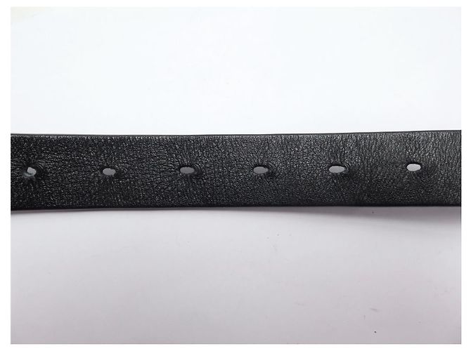CHRISTIAN DIOR GÜRTEL GOLDENE CD LOGO SCHNALLE T75 AUS SCHWARZEM LEDER - Ansicht 14