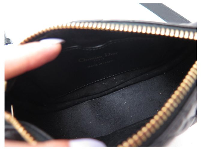 NUOVA BORSA A MANO CHRISTIAN DIOR VIBE MICRO IN PELLE CANNAGE BORSA A TRACCOLLA Nero - vista 10
