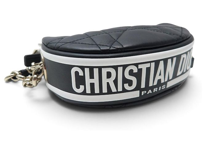 NUOVA BORSA A MANO CHRISTIAN DIOR VIBE MICRO IN PELLE CANNAGE BORSA A TRACCOLLA Nero - vista 3
