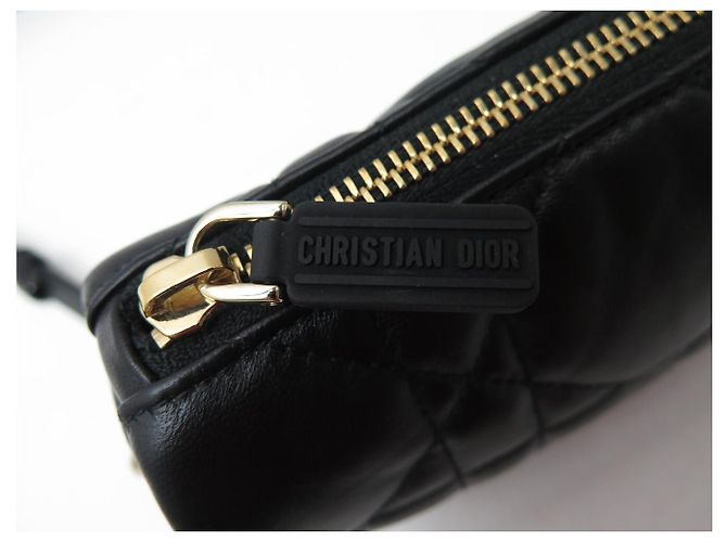 NUOVA BORSA A MANO CHRISTIAN DIOR VIBE MICRO IN PELLE CANNAGE BORSA A TRACCOLLA Nero - vista 9
