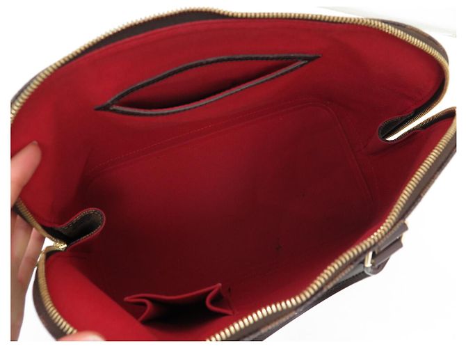 BORSA A MANO LOUIS VUITTON ALMA PM N53151 TOILE DAMIER EBENE - vista 11