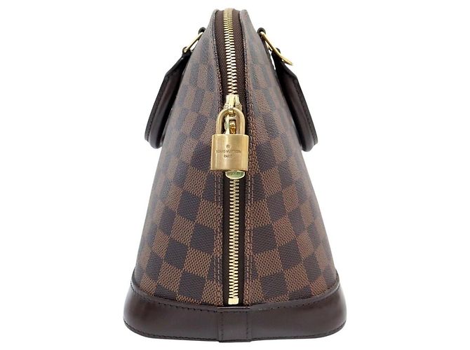 BORSA A MANO LOUIS VUITTON ALMA PM N53151 TOILE DAMIER EBENE - vista 3