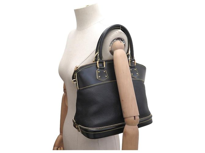 BOLSO DE MANO LOUIS VUITTON LOCKIT PM M91888 CUERO SUHALI NEGRO - vista 7