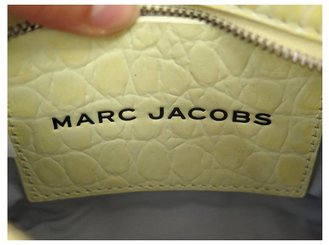 NEUF SAC A MAIN MARC JACOBS THE MINI TOTE BAG H089L01RE22 CUIR BANDOULIERE Jaune - vue 10