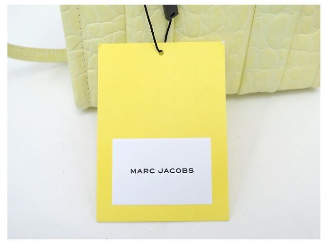 NEUF SAC A MAIN MARC JACOBS THE MINI TOTE BAG H089L01RE22 CUIR BANDOULIERE Jaune - vue 16
