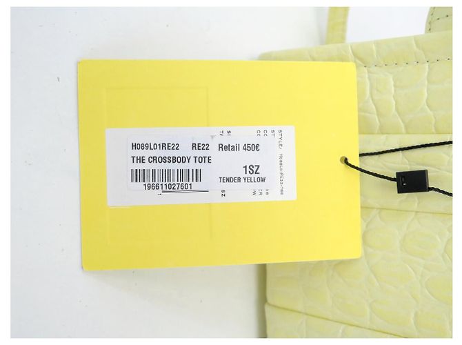 NEUF SAC A MAIN MARC JACOBS THE MINI TOTE BAG H089L01RE22 CUIR BANDOULIERE Jaune - vue 17