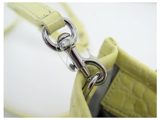 NEUF SAC A MAIN MARC JACOBS THE MINI TOTE BAG H089L01RE22 CUIR BANDOULIERE Jaune - vue 18