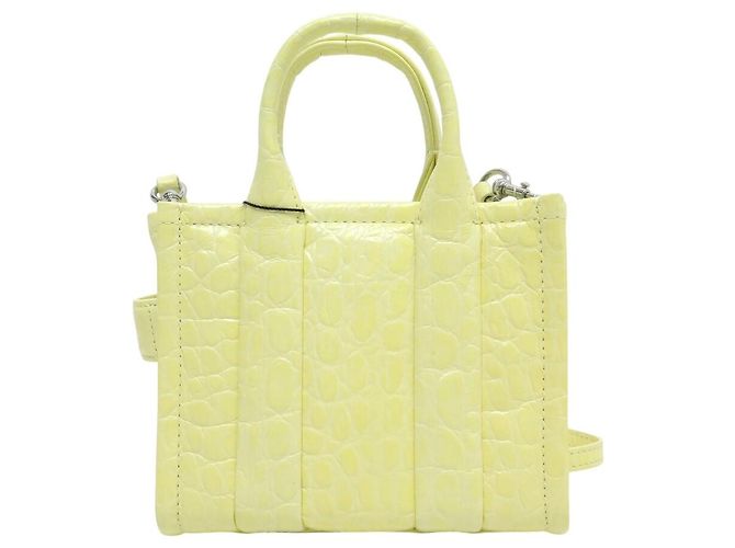 NEUF SAC A MAIN MARC JACOBS THE MINI TOTE BAG H089L01RE22 CUIR BANDOULIERE Jaune - vue 2