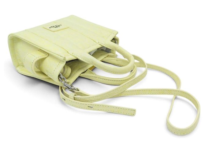 NEUF SAC A MAIN MARC JACOBS THE MINI TOTE BAG H089L01RE22 CUIR BANDOULIERE Jaune - vue 6