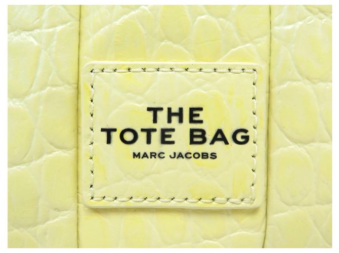 NEUF SAC A MAIN MARC JACOBS THE MINI TOTE BAG H089L01RE22 CUIR BANDOULIERE Jaune - vue 8