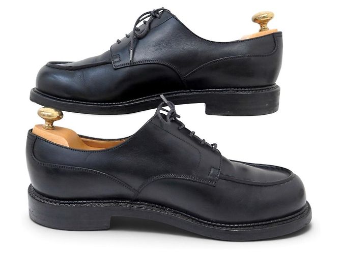 ZAPATOS JM WESTON GOLF DERBY 641 7.5E 41.5 LARGE 42 EN CUERO NEGRO - vista 2