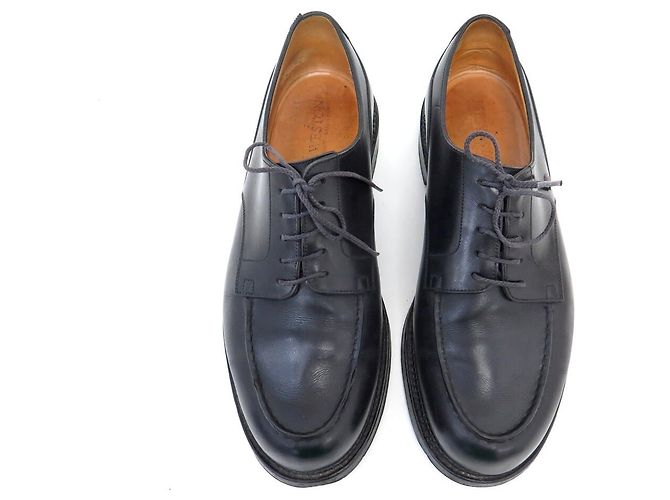ZAPATOS JM WESTON GOLF DERBY 641 7.5E 41.5 LARGE 42 EN CUERO NEGRO - vista 8