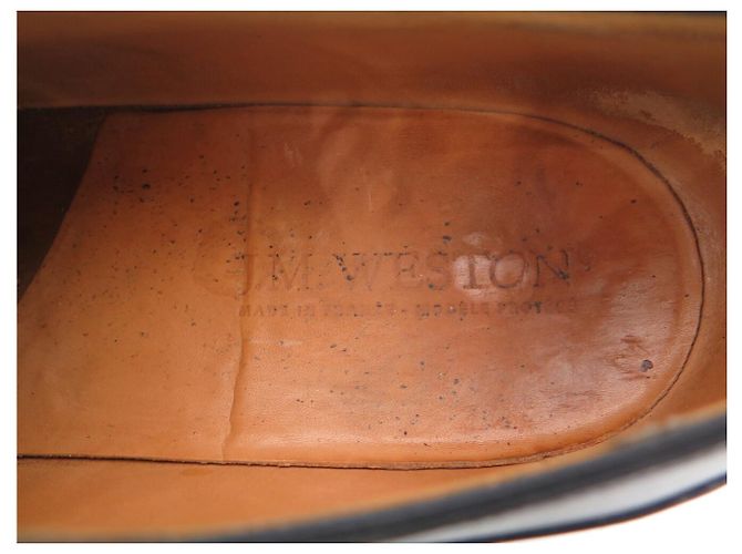 ZAPATOS JM WESTON GOLF DERBY 641 7.5E 41.5 LARGE 42 EN CUERO NEGRO - vista 9